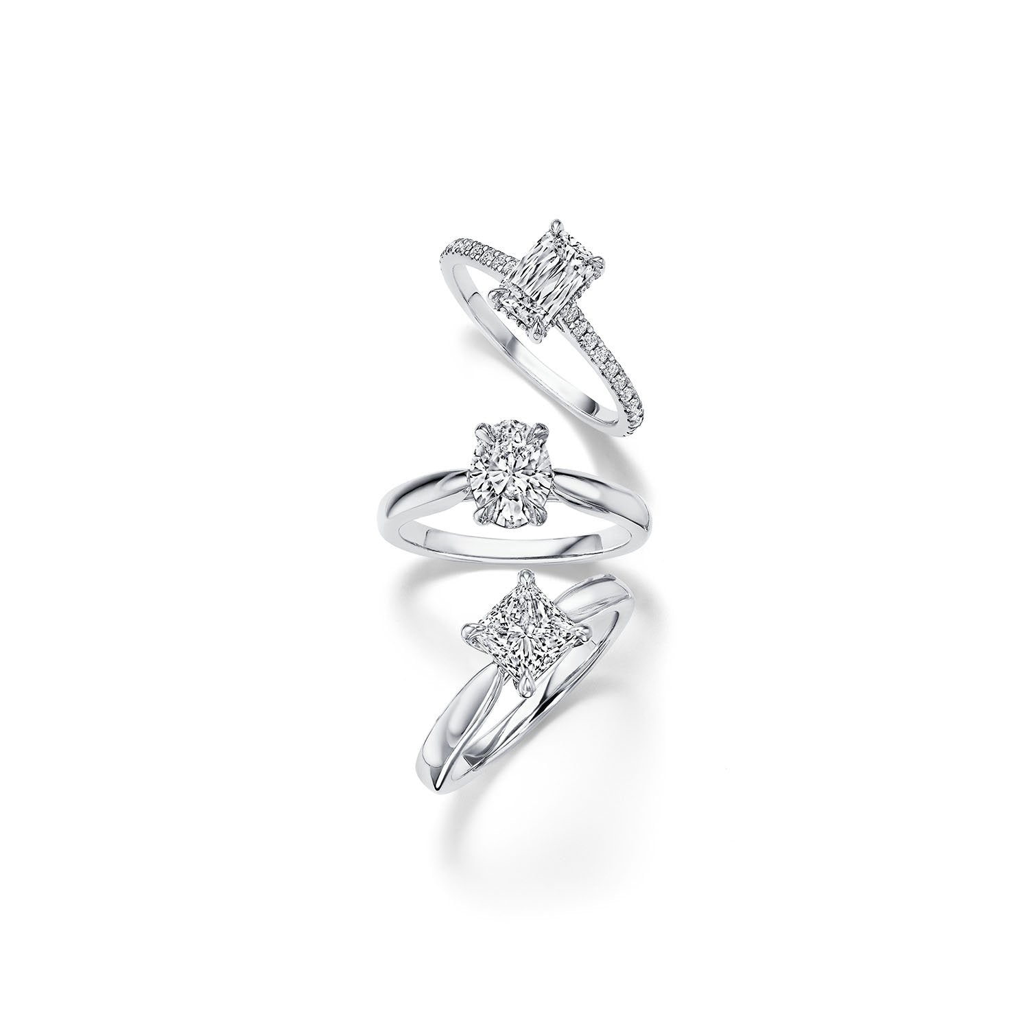 Fink's Exclusive Platinum ASHOKA® Diamond Shank Engagement Ring